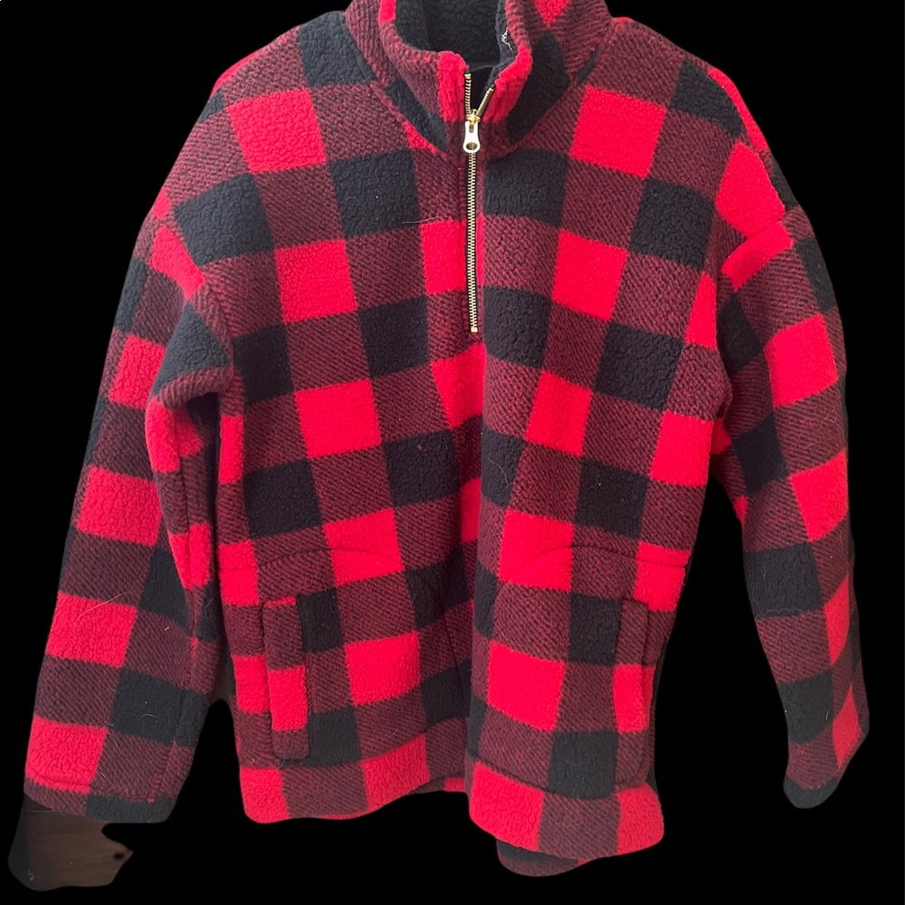 Buffalo Plaid Zip Pullover